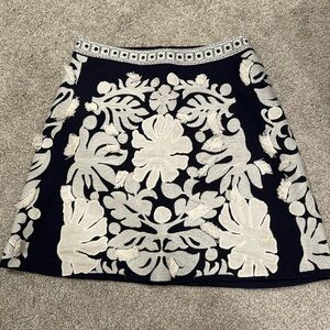 Maeve brand new without tags navy and white mini skirt